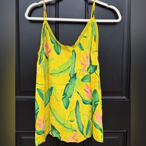 Tropical Yellow Womens Tank Top